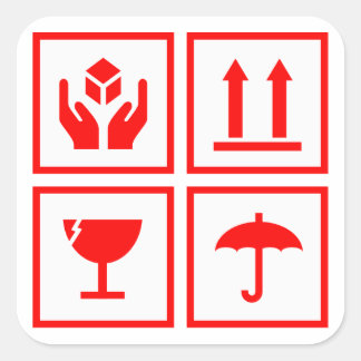 パッケージ処理シンボル赤 スクエアシール