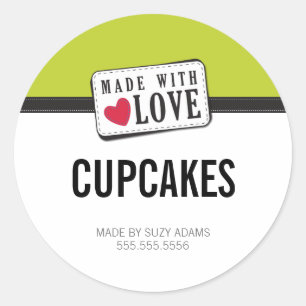 パッケージ商品ラベル：：愛で作られた1 ラウンドシール