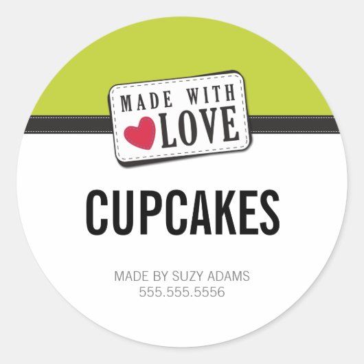 パッケージ商品ラベル::愛で作られた1 ラウンドシール (正面)