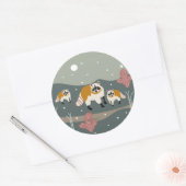 パッケージ用のデザートライフアライグマのシール ラウンドシール (封筒)