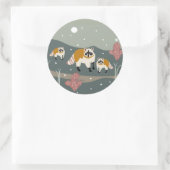 パッケージ用のデザートライフアライグマのシール ラウンドシール (バッグ)