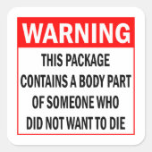 パッケージ警告アクティビズム スクエアシール (正面)