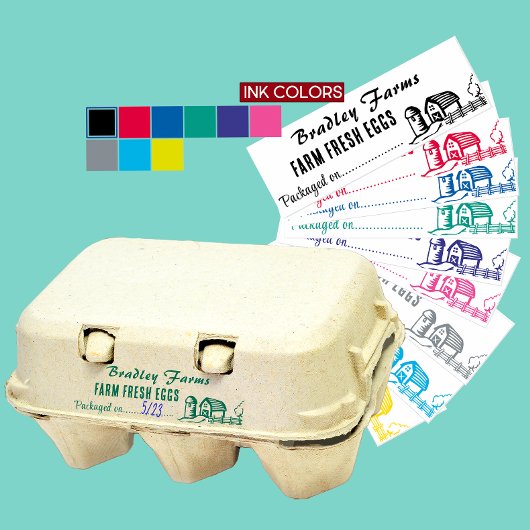 パッケージ・オン・デイト農家市場の食品ラベル セルフインキングスタンプ