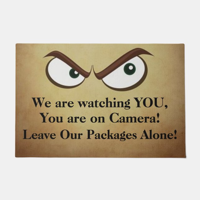 パッケージDelliveryポーチ警告海賊！ ドアマット (正面)