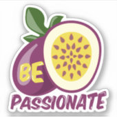 パッシやる気を起こさせるオンフルーツクリエイティブ引用文 シール (正面)