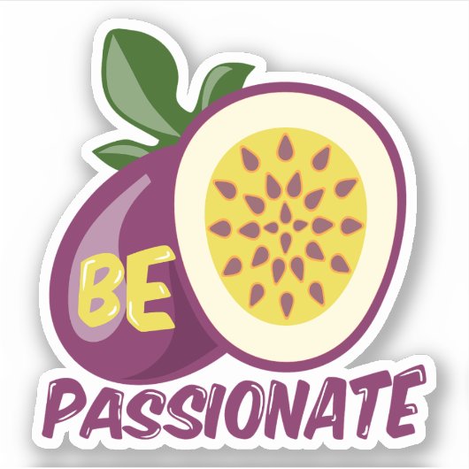 パッシやる気を起こさせるオンフルーツクリエイティブ引用文 シール (正面)