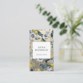 パッシエレガントョンフラワーズシルバーグレースクエア美しい 名刺 (スタンド正面)