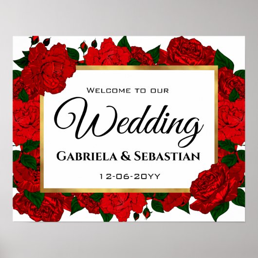 パッシエレガントョンレッドローズ歓迎結婚ズ ポスター (正面)