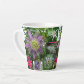 パッシカラフルョンフラワーズコラージュラテマグ カフェラテマグ (左アングル)