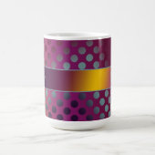 パッシグラデーションュフルーツ水玉模様パーソナライズされた コーヒーマグカップ (中央)