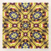 パッシフローラケルーレパタン ガラスコースター (正面)