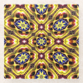 パッシフローラケルーレパタン ガラスコースター