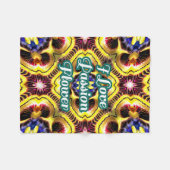 パッシフローラケルーレパタン フリースブランケット (正面(横))