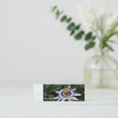 パッシフローラ1花の写真ミニビジネスカード スキニー名刺 (スタンド正面)