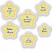 パッシブ積極的金ゴールド星 シール (正面)