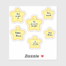 パッシブ積極的金ゴールド星 シール