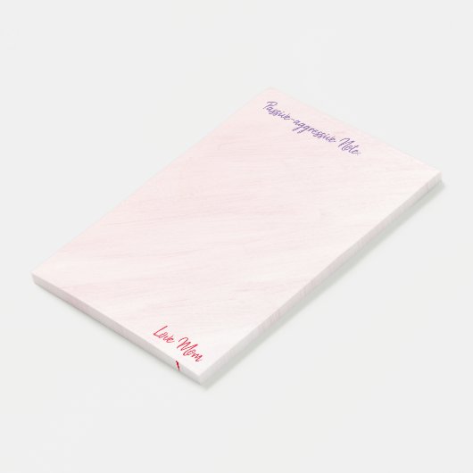 パッシブ·アグレッシブ4 x 6の投稿は、母を愛していると書いている ポストイット (アングル)