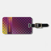 パッショグラデーションンフルーツ水玉模様 ラゲッジタグ (正面横)