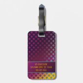 パッショグラデーションンフルーツ水玉模様 ラゲッジタグ (裏面縦)
