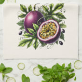 「パッションで乾かす！パッションフルーツ キッチンタオル (折り畳み)