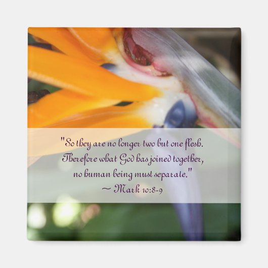 パッションインパラダイスクリスチャン結婚式の引き出物 マグネット (正面)