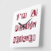 パッションデザイナー スクエア壁時計 (傾斜)