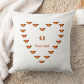 パッションバタフライをパーソナライズしてハートシェイプダンスを踊る クッション (ブランケット)