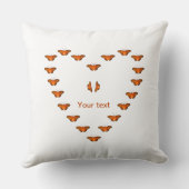 パッションバタフライをパーソナライズしてハートシェイプダンスを踊る クッション (裏面)