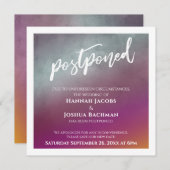 パッションフグラデーションルーツ結婚が延期したカード 招待状 (正面/裏面)