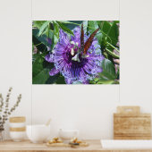 パッションフラワーとバタフライ ポスター (キッチン)