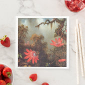 パッションフラワーに漂う2羽のハミングバードつる植物 (インサイチュ)