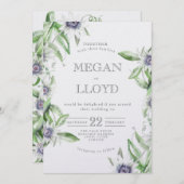 パッションフラワーの繊細な夏招待状 シーズンカード (正面/裏面)