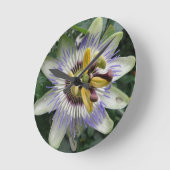パッションフラワーウォールクロック ラウンド壁時計 (傾斜)