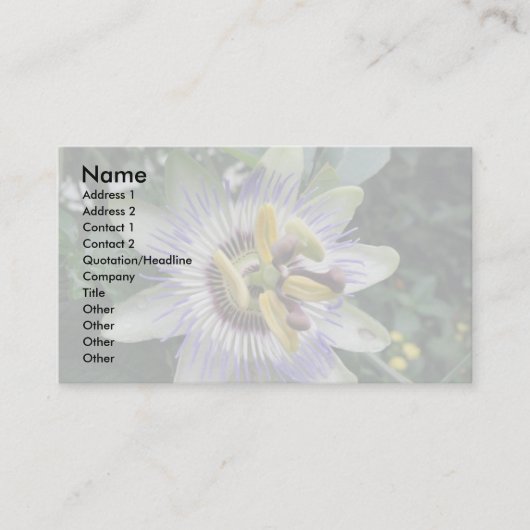 パッションフラワーカスタムズの名刺 名刺 (正面)