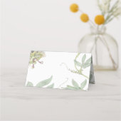 パッションフラワーテーブル座席表またはエスコートカード プレイスカード (裏面)