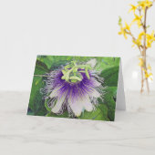 パッションフルーツの花 カード (黄色い花)