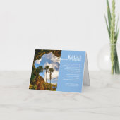 パッションフルーツフラワー、アナイナホウ庭園、キラウエア ノートカード (裏面)