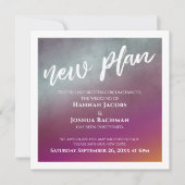 パッションフルーツ新しい計画の延期結婚のカード 招待状 (正面)