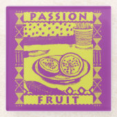 パッションフルーツ ガラスコースター (正面)