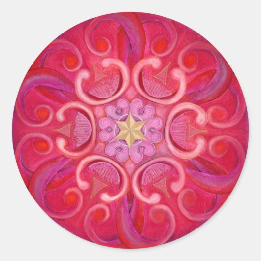 パッションマンダラステッカー ラウンドシール (正面)
