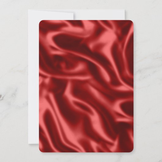 パッションレッドフェイクサテン結婚ズ 招待状 (裏面)