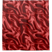 パッションレッドロマンチックフェイクサテン シャワーカーテン (正面)