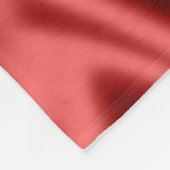 パッションレッドロマンチックフェイクサテン フリースブランケット (角)