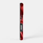 パッションレッドロマンチックフェイクサテン iPhoneケース (右側面)