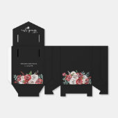 パッションレッドローゼズブラック結婚式の引き出物ボックス フェイバーボックス (折り畳みなし)