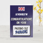 パッシングアウトパレード、英国海軍おもしろいおめでとう カード (黄色い花)