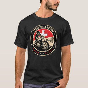パッソデッラノヴェナ スイス オートバイ Tシャツ