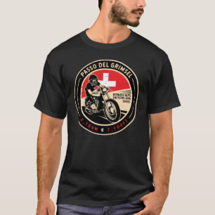 パッソデルグリムセル スイス オートバイ Tシャツ