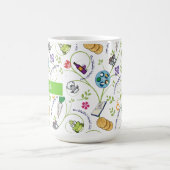 パッソーバー·セダー·マツァ·ワイン·カカラフルエル予測できなズ コーヒーマグカップ (中央)