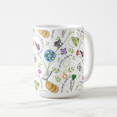 パッソーバー·セダー·マツァ·ワイン·カカラフルエル予測できなズ コーヒーマグカップ (正面右)